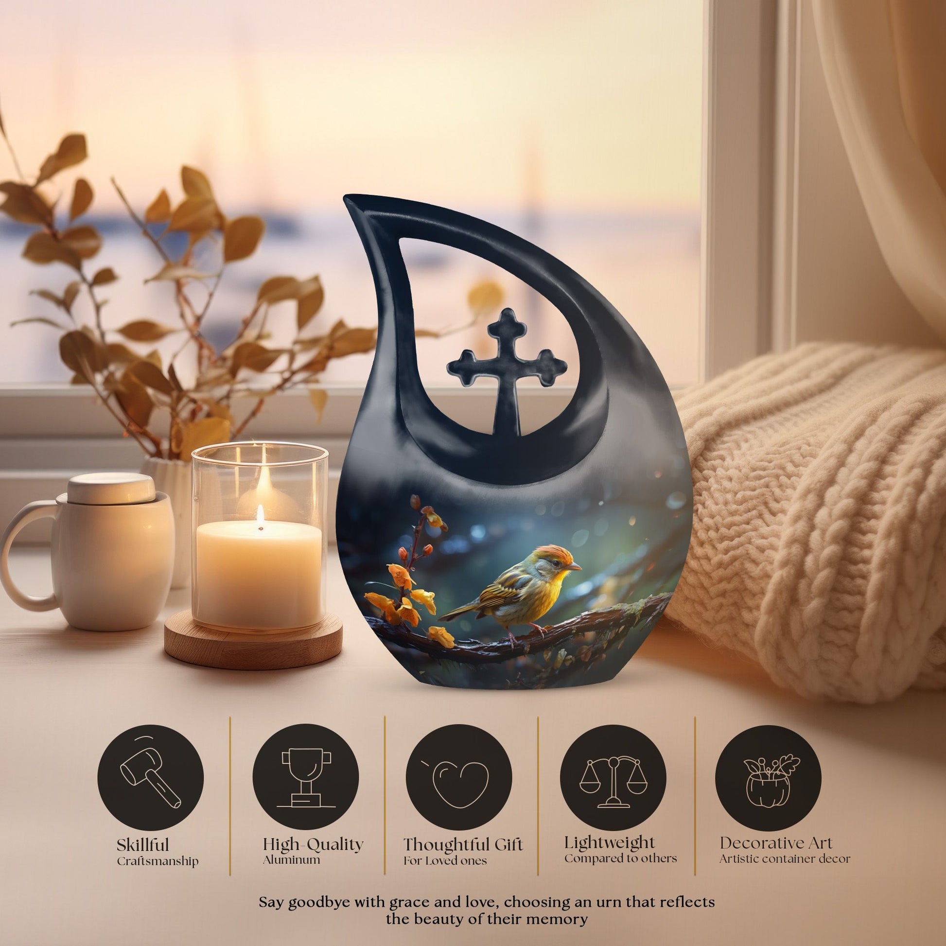 Sparrow Urns For Ashes - Urn For Adult Female Ashes