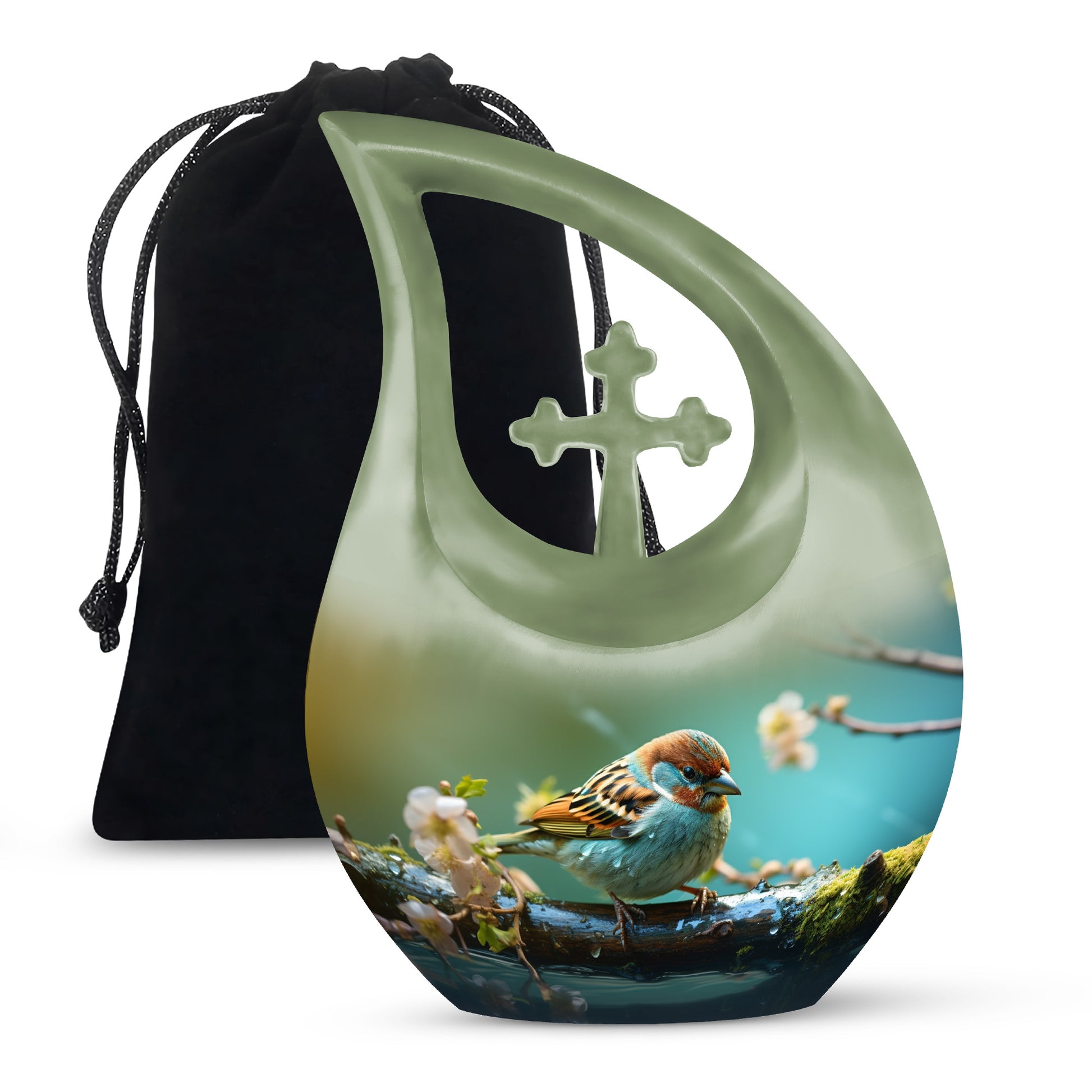 Sparrow Memorial Urn For Human Ashes - Large Funeral Urn For Ashes