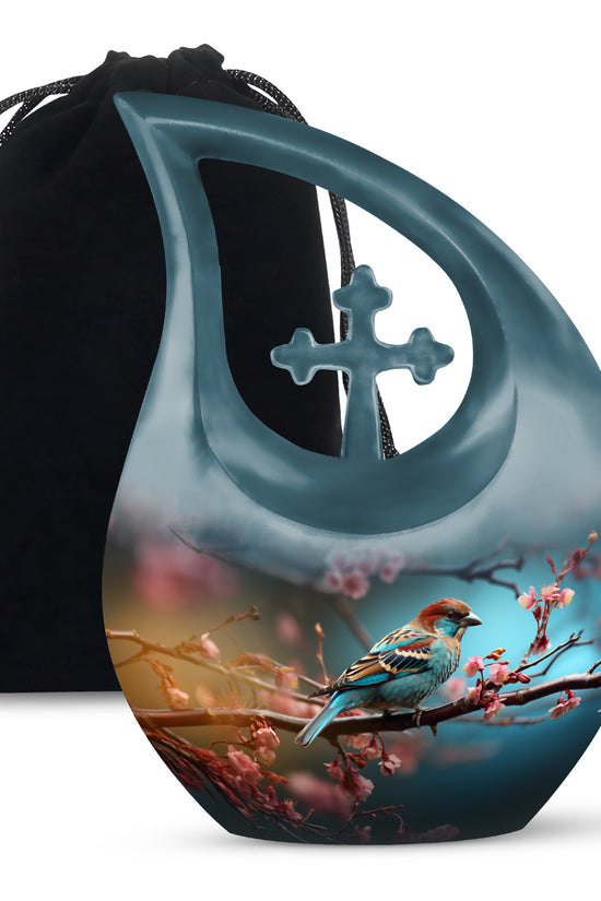 Sparrow Bird Memorial Urn - Funeral Urn For Human Ashes
