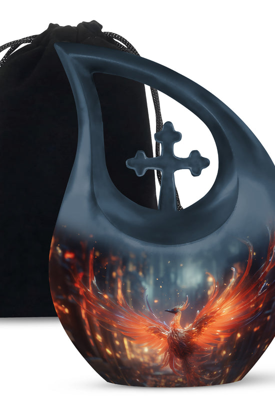Phoenix Theme Cremation Urn - Large Urns For Human Ashes