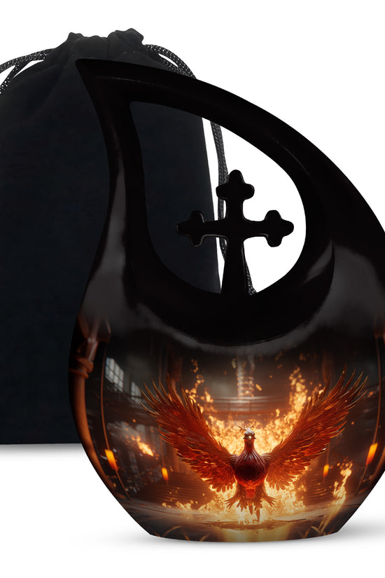 Phoenix Memorial Urn - Large Funeral Urn For Adult Ashes