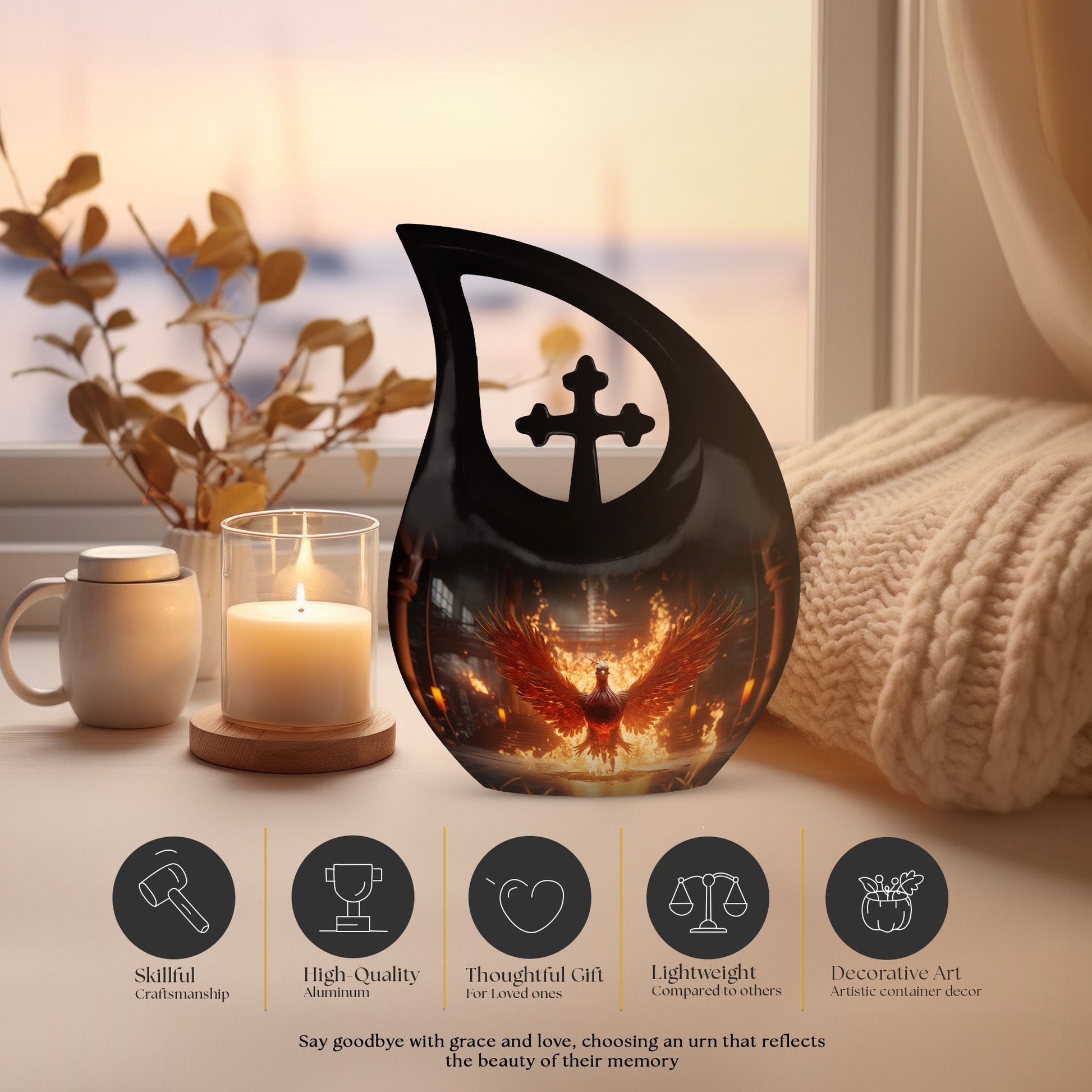 Phoenix Urns For Ashes - Urns For Adult Male Small Urn