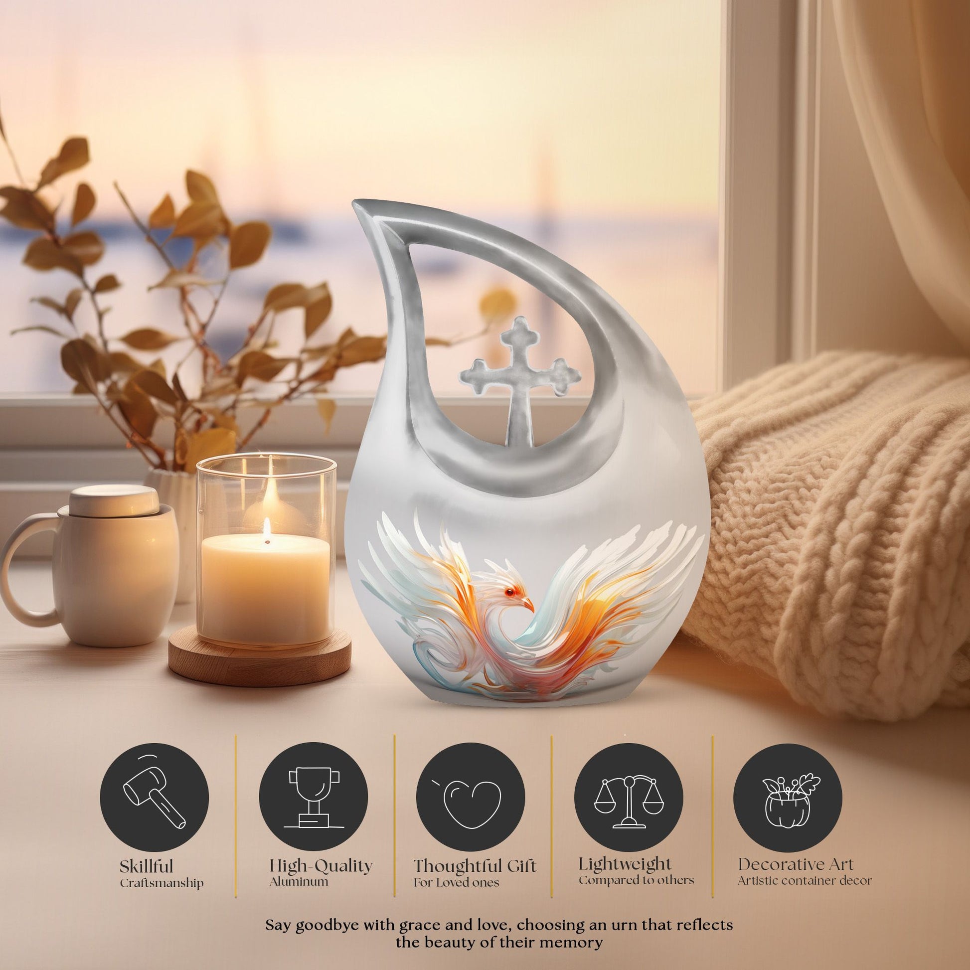 Phoenix Urns For Ashes - Cremation Urns For Human Ashes Adult Male Urn