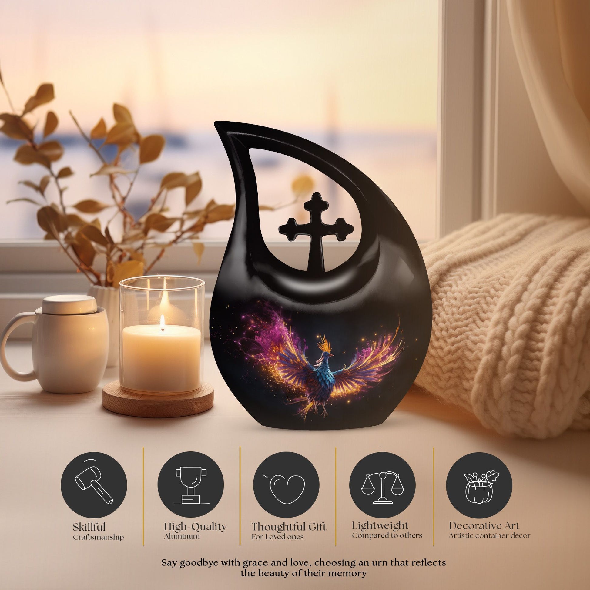 Phoenix Urns For Ashes - Cremation Urns Adult Males Urn
