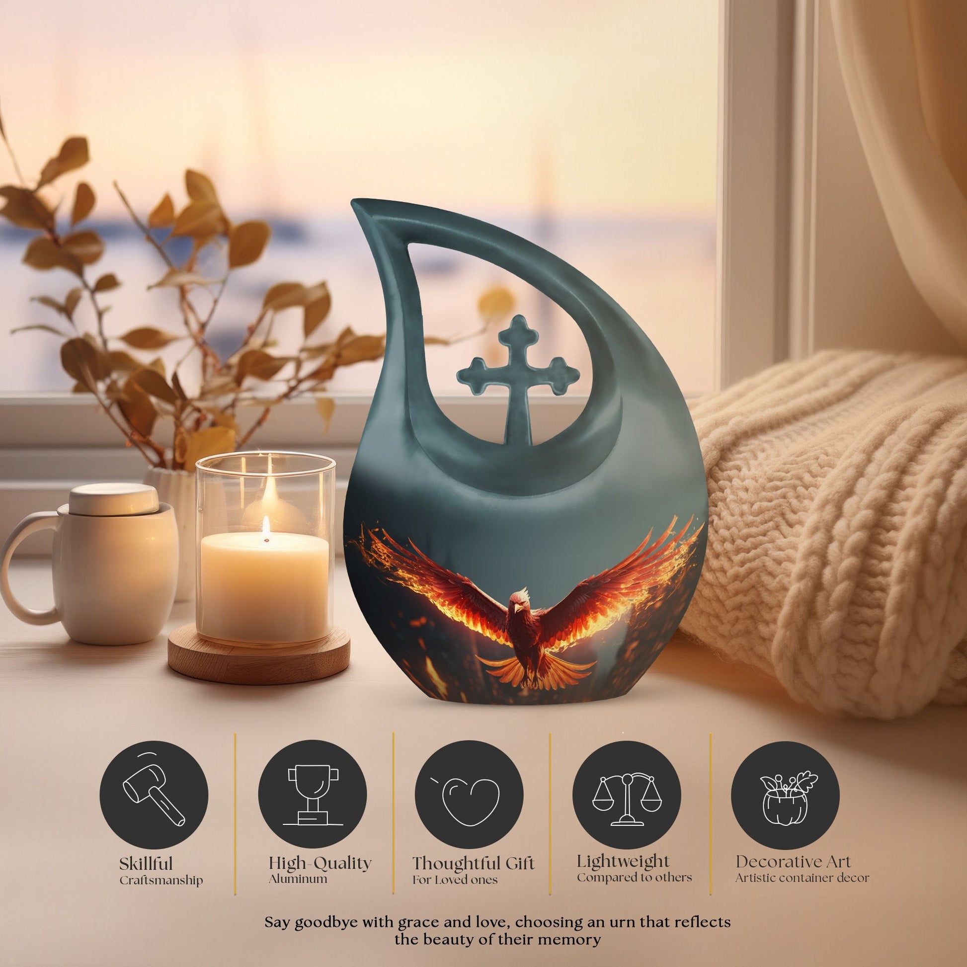 Phoenix Urns For Ashes - Burial Urns Adult Female Urn
