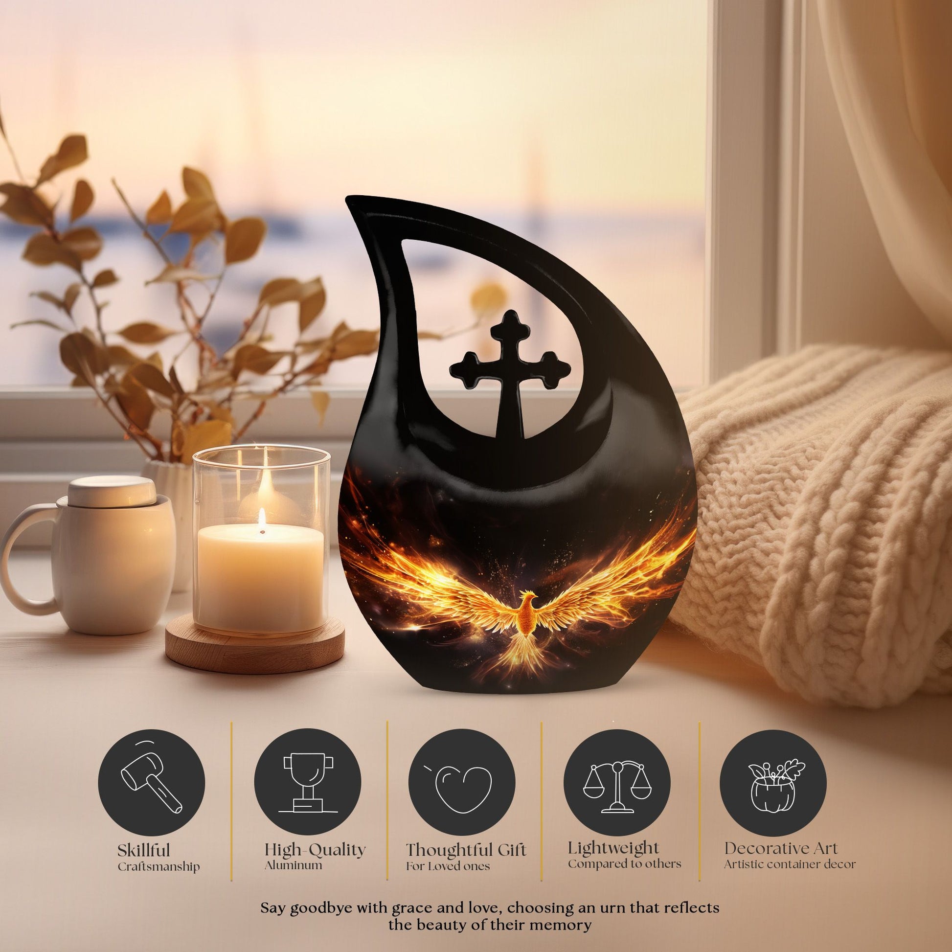 Phoenix Urns For Ashes - Mini Urns For Human Ashes Adult Male Urn