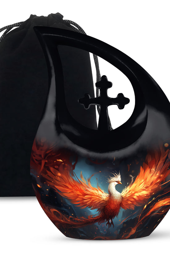 Phoenix Beautiful Theme Memorial Urn - Large Cremation Urn For Ashes