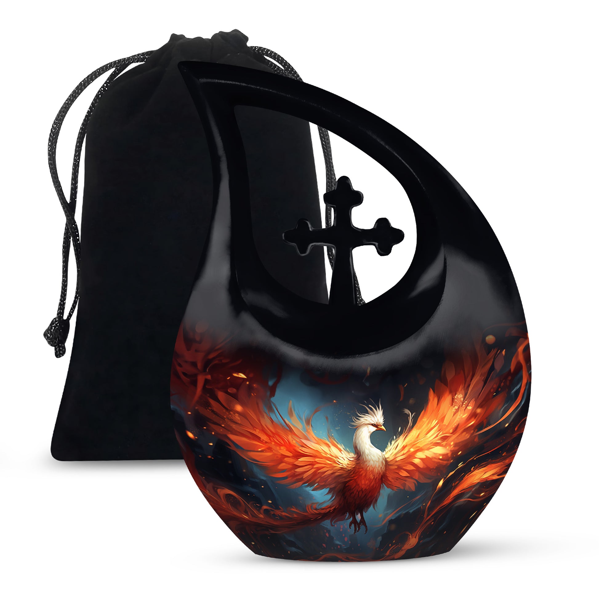 Phoenix Beautiful Theme Memorial Urn - Large Cremation Urn For Ashes