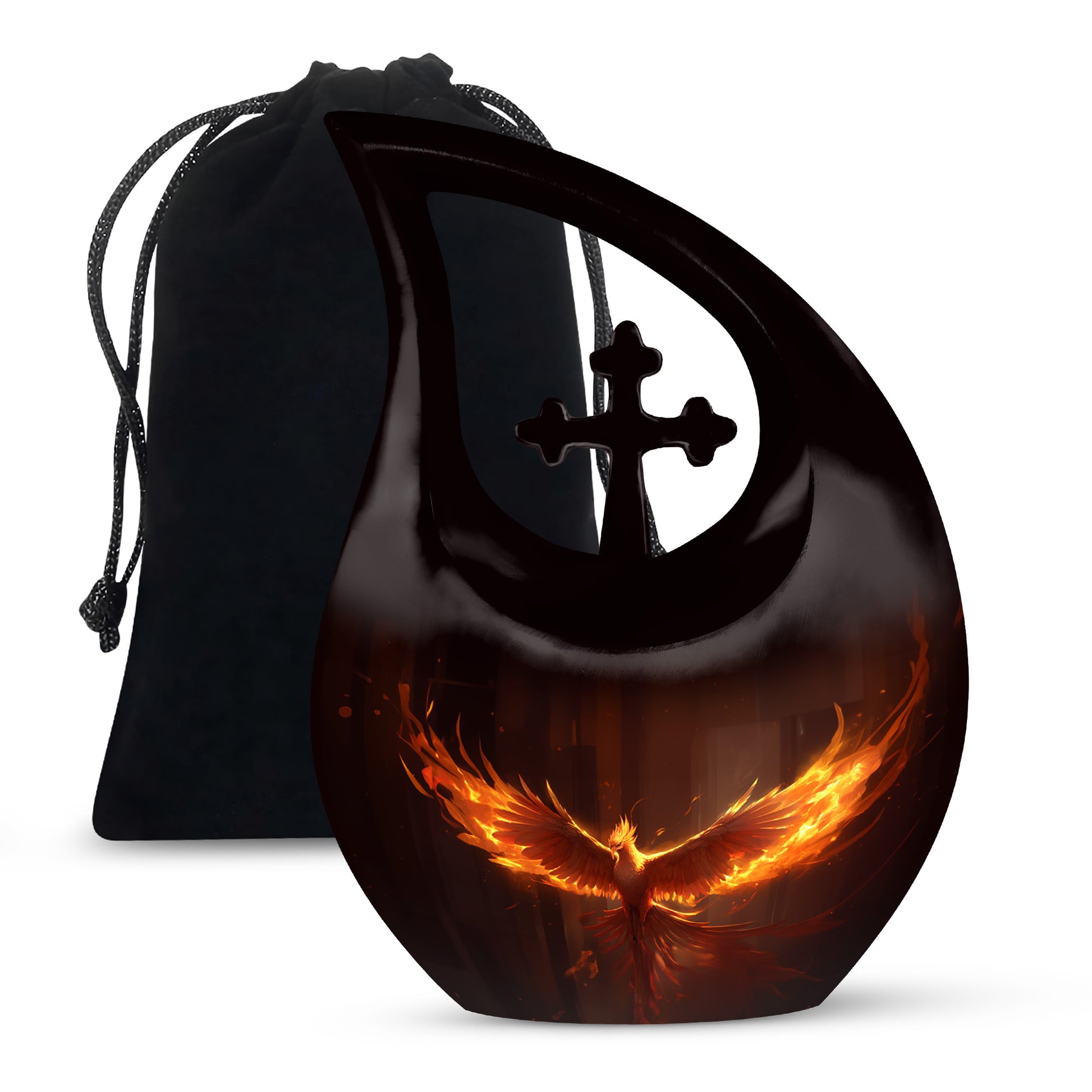 Mystic Fire Phoenix Memorial Urn - Beautiful Urn For Human Ashes