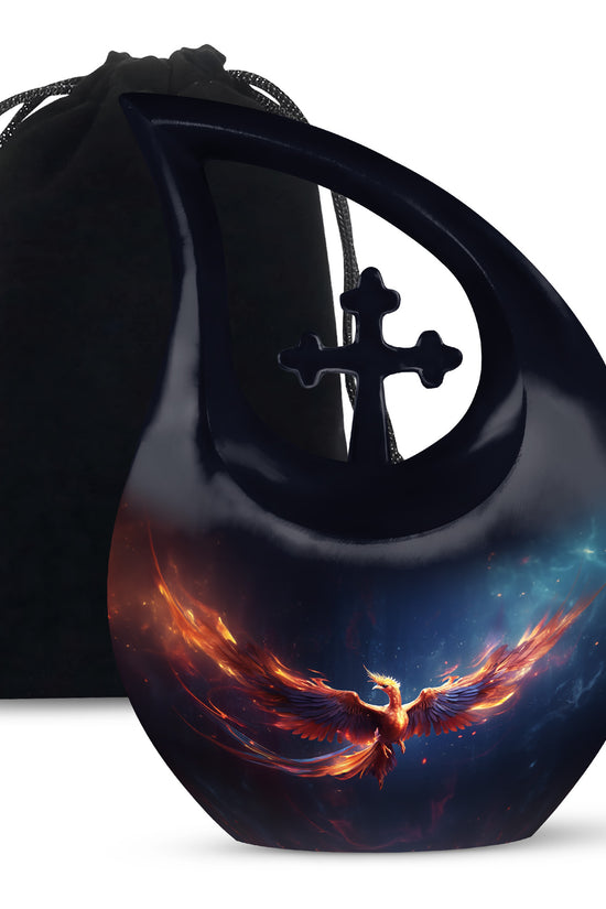 Fire Wing Phoenix Funeral Urn - Artistic Cremation Urn for Ashes