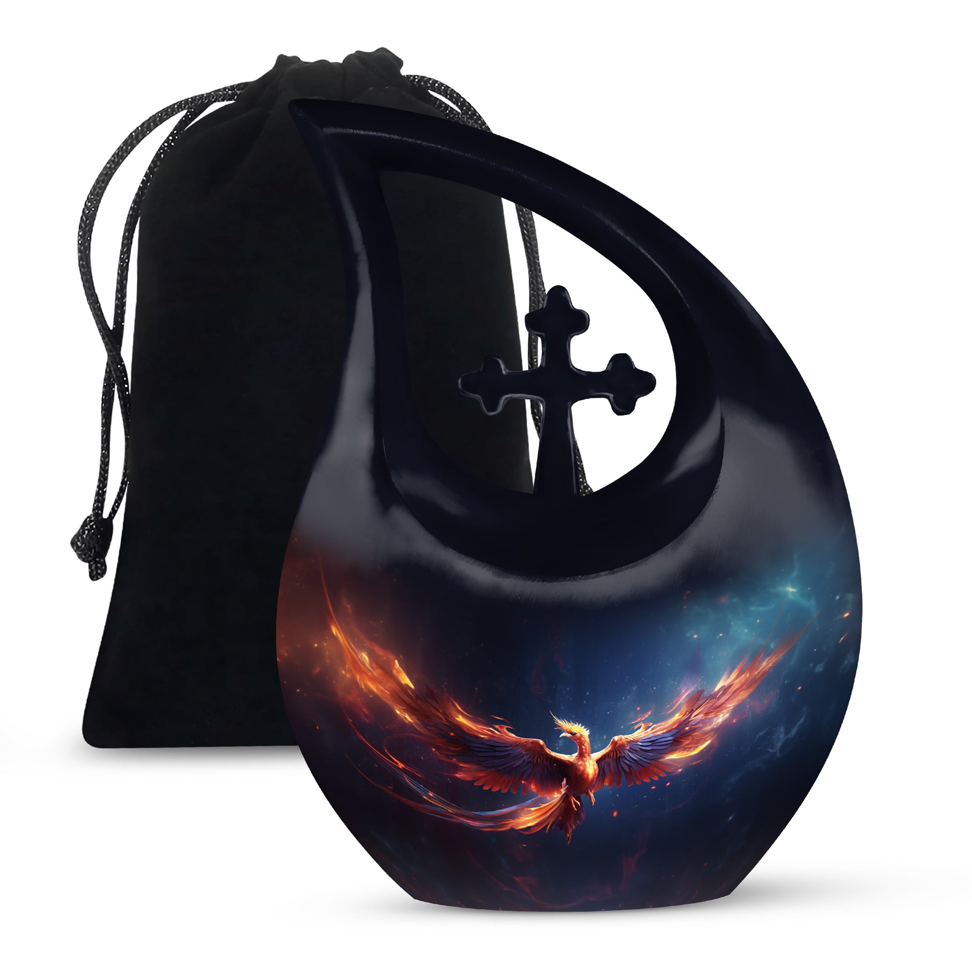 Fire Wing Phoenix Funeral Urn - Artistic Cremation Urn for Ashes