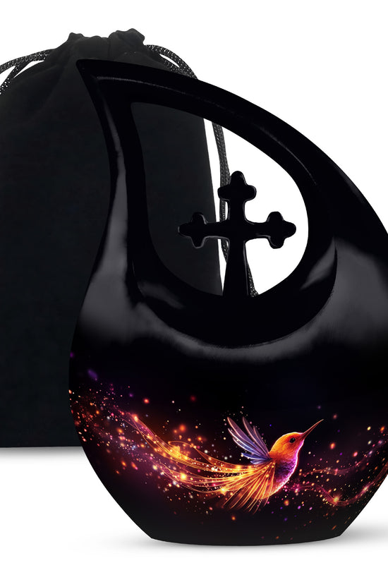 Colorful Hummingbird Memorial Urn - Unique Ashes Urn for Loved Ones