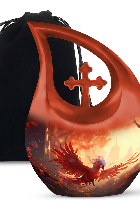 Fantasy Phoenix Tribute Urn - Elegant Cremation Urn For Ashes
