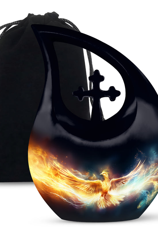 Light Phoenix Cremation Urn - Decorative Funeral Urn For Burial