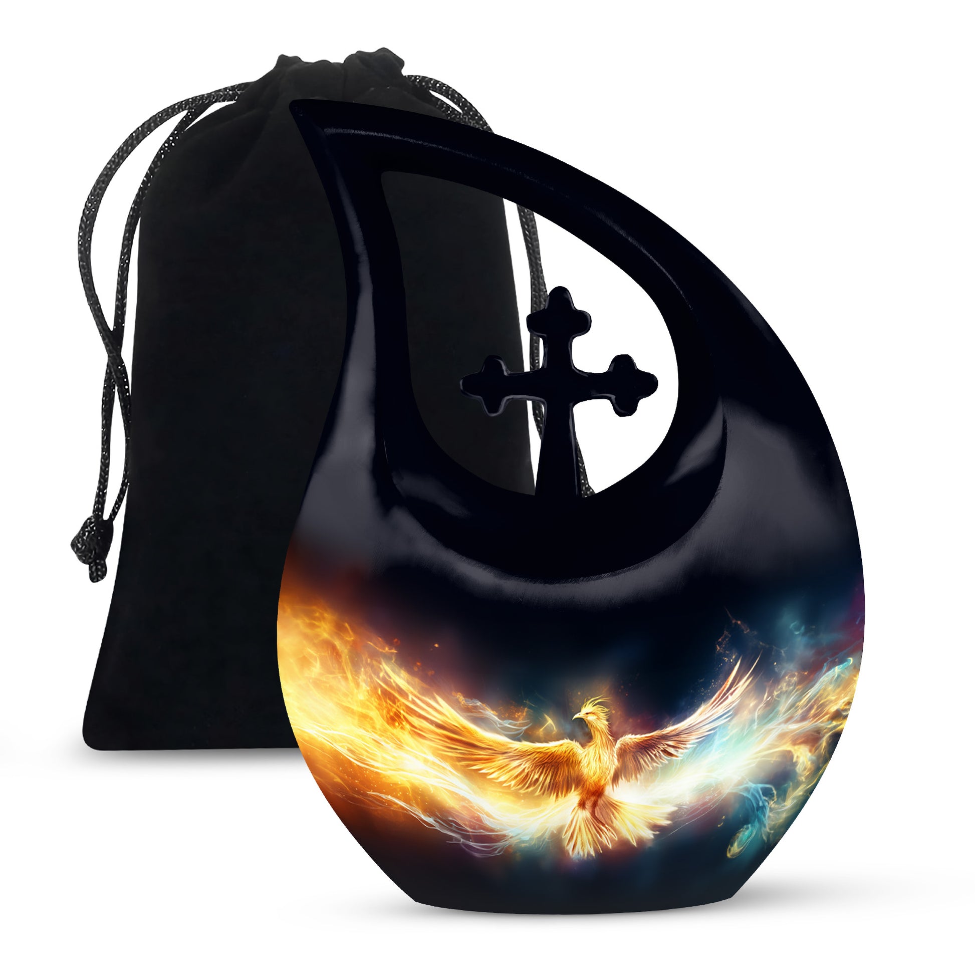 Light Phoenix Cremation Urn - Decorative Funeral Urn For Burial