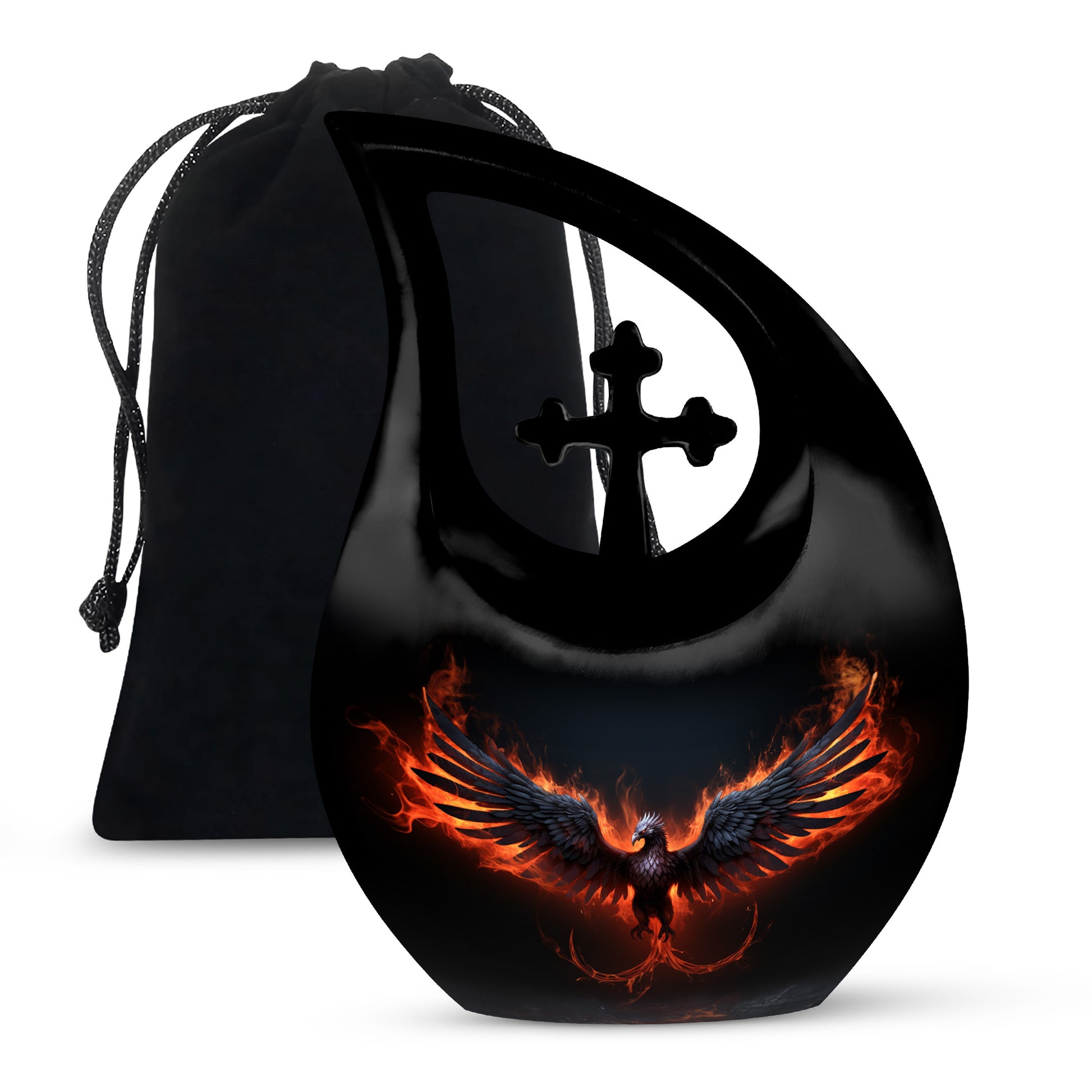 Phoenix Memorial Urn - Fire Theme Funeral Urn For Burial