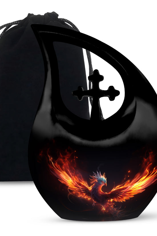 Dark Phoenix Memorial Urn - Unique Fantasy Urn For Ashes