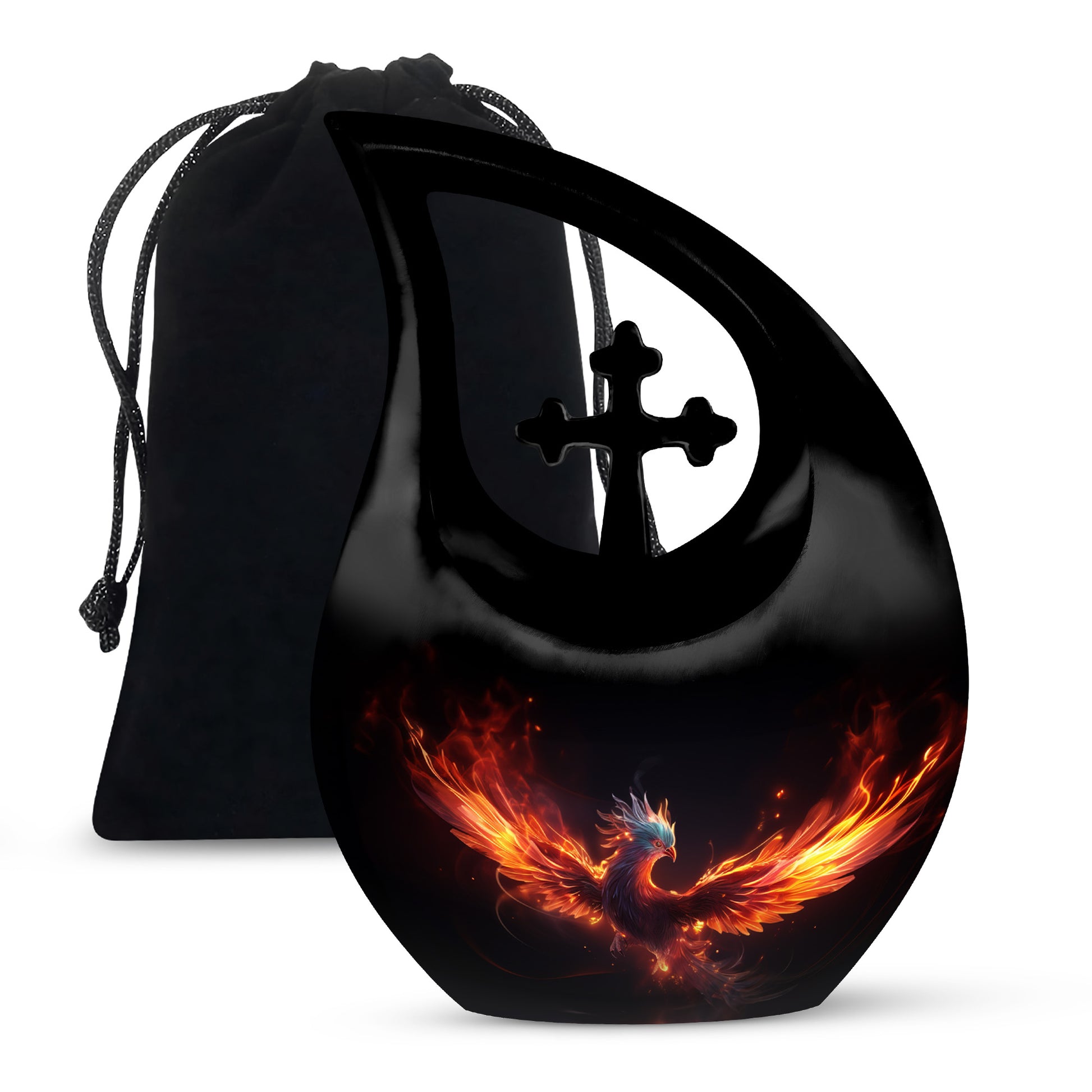 Dark Phoenix Memorial Urn - Unique Fantasy Urn For Ashes