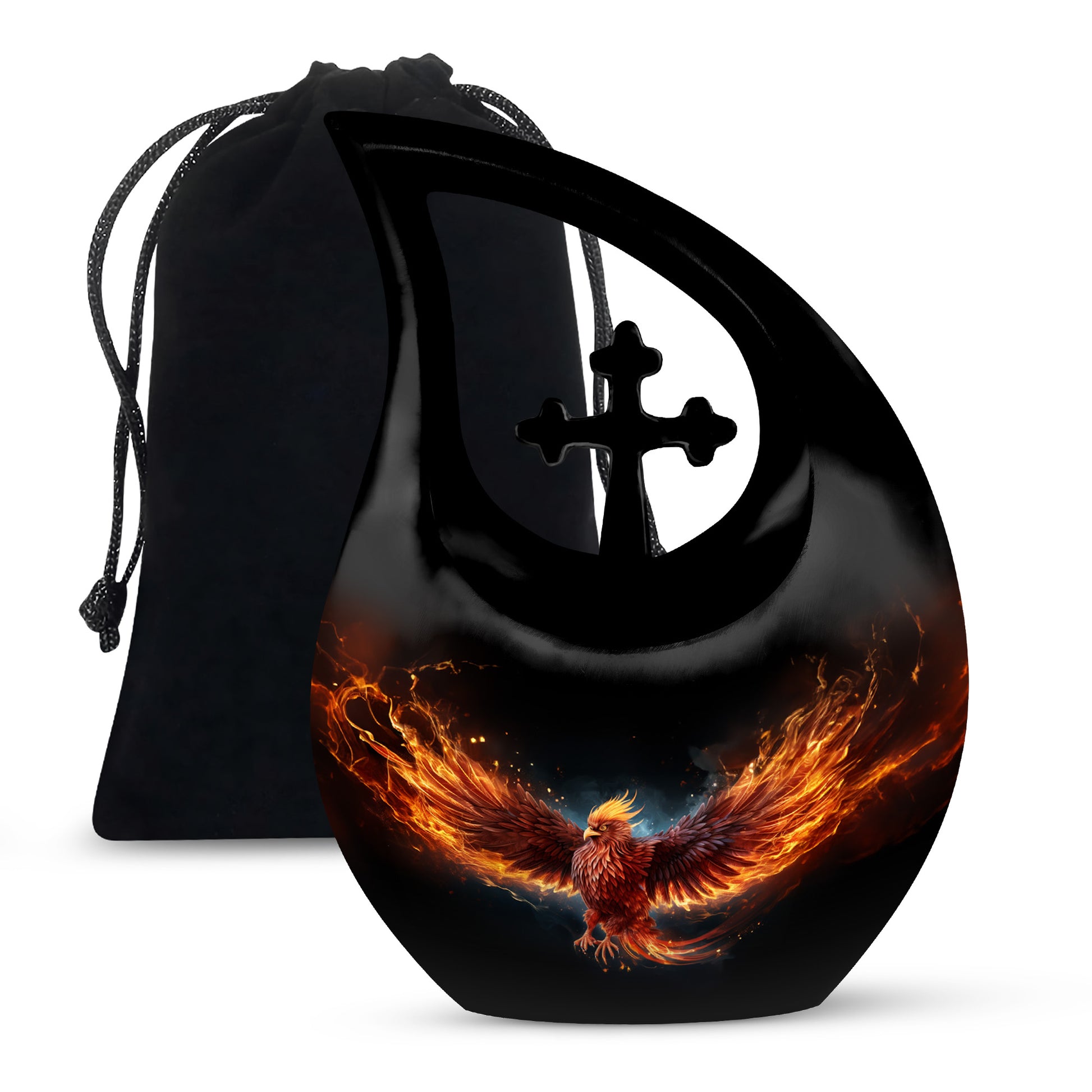 Flaming Phoenix Funeral Urn - Mythical Ashes Urn for Adult Ashes