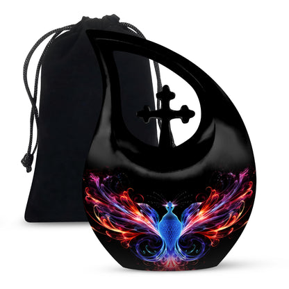 Fire Wing Phoenix Funeral Urn - Spiritual Cremation Urn for Ashes