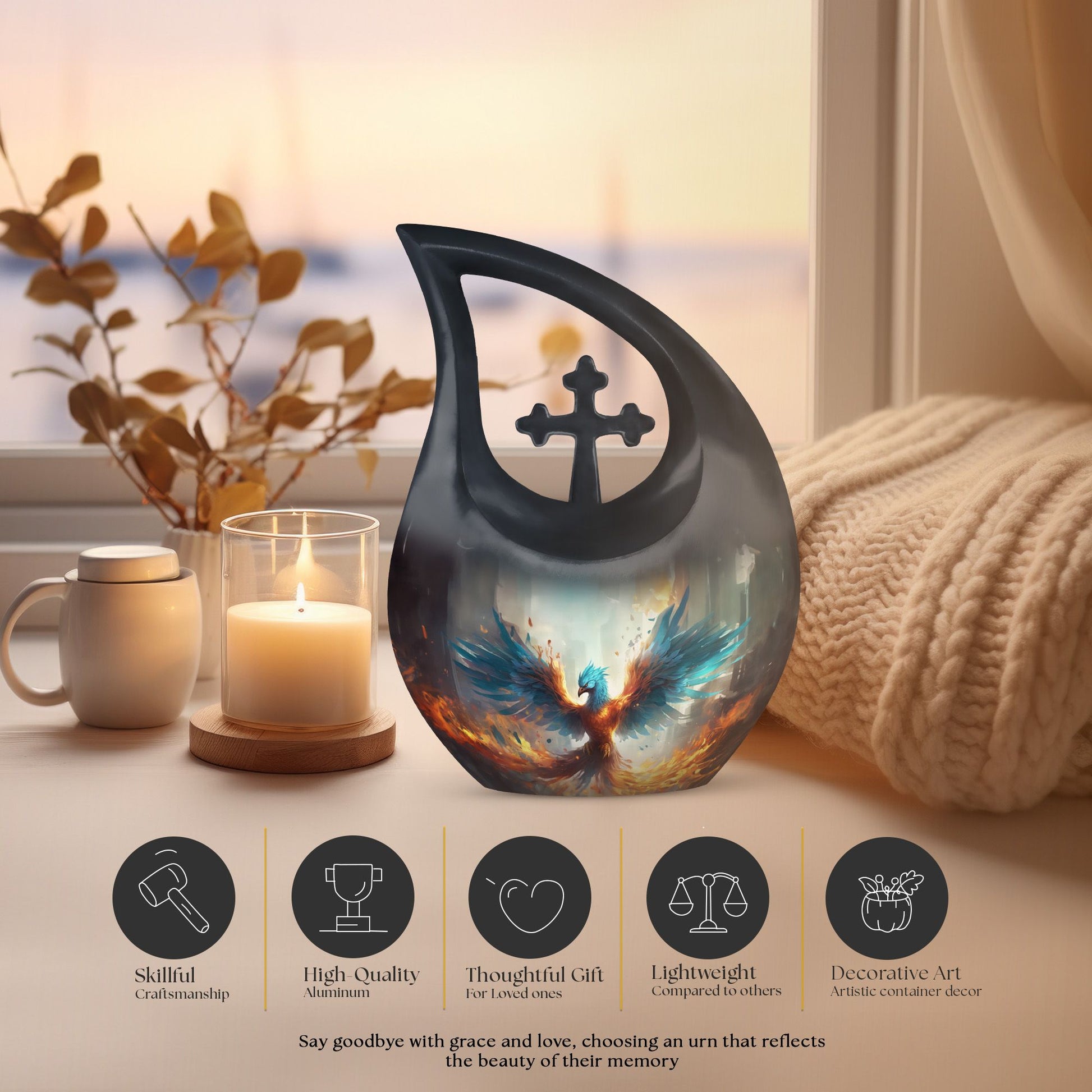 Phoenix Urns For Ashes - Funeral Urns For Adult Ashes Women Urn