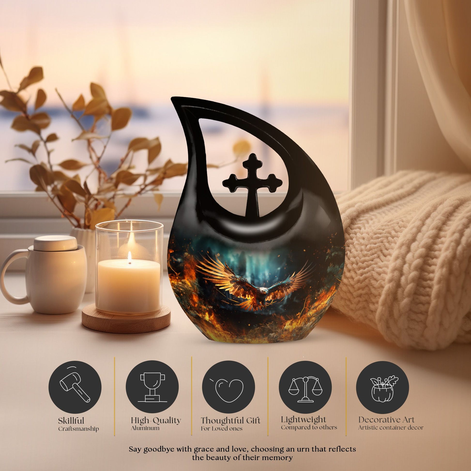 Eagle Urns For Ashes - Adult Funeral Urns