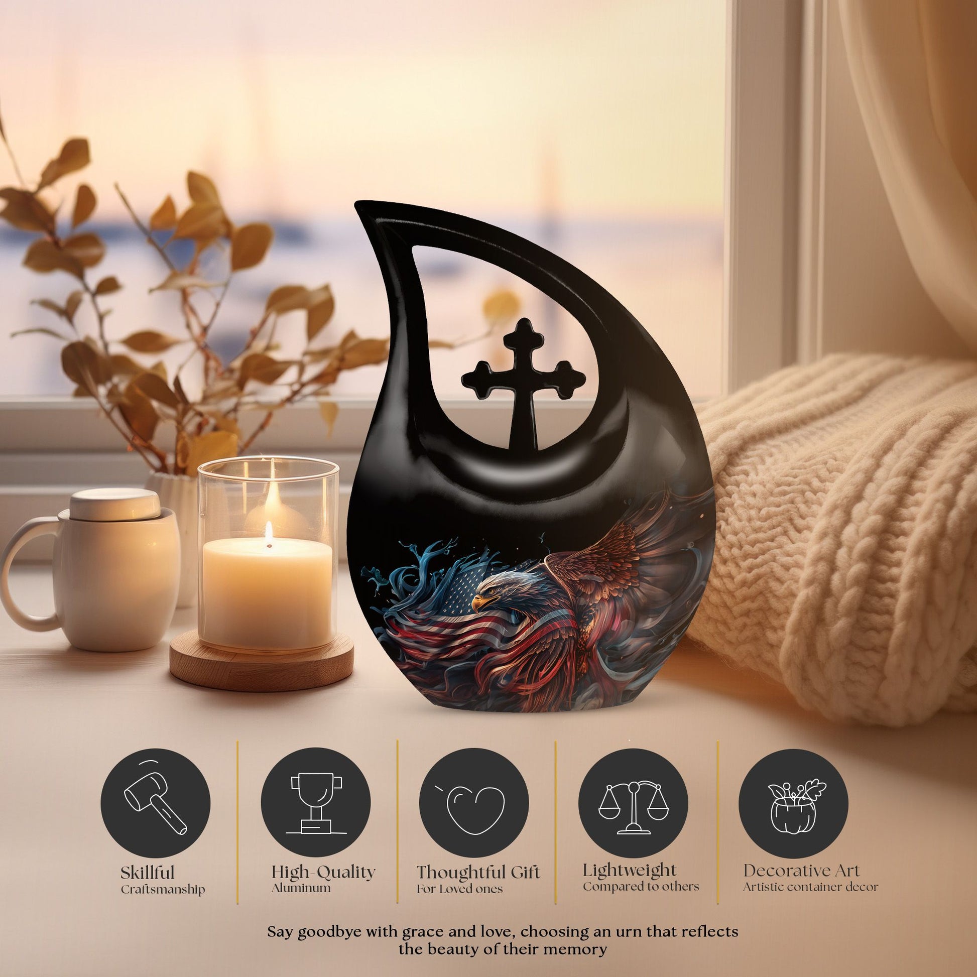 Eagle Urns For Ashes - Funeral Keepsake Urns