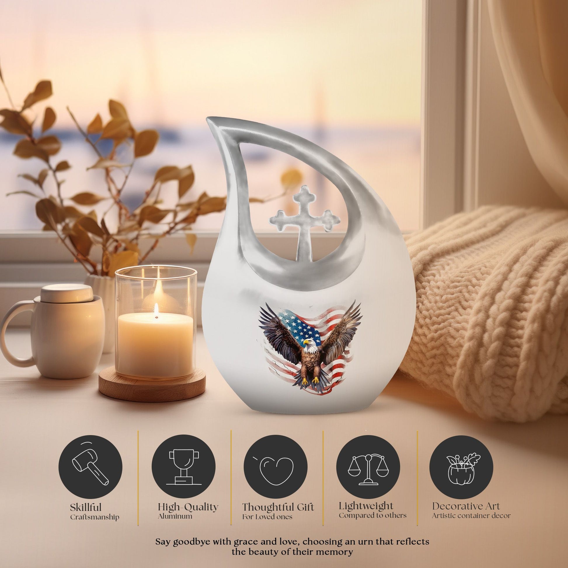 Eagle Urns For Ashes - Large Urns For Human Ashes Adult Urn