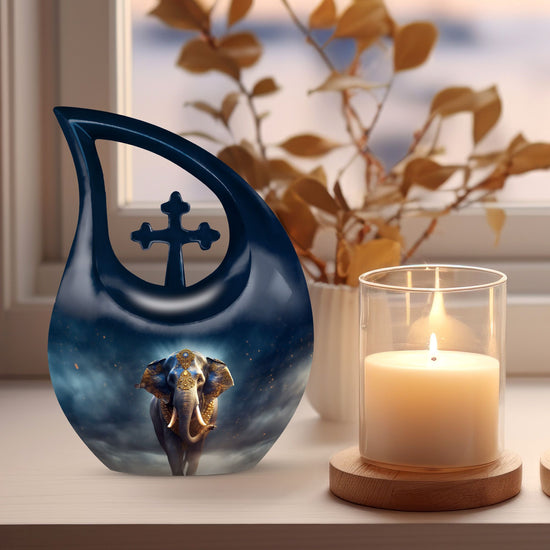 Elephant Urns For Ashes - Small Burial Urns For Adult Human Ashes Urn