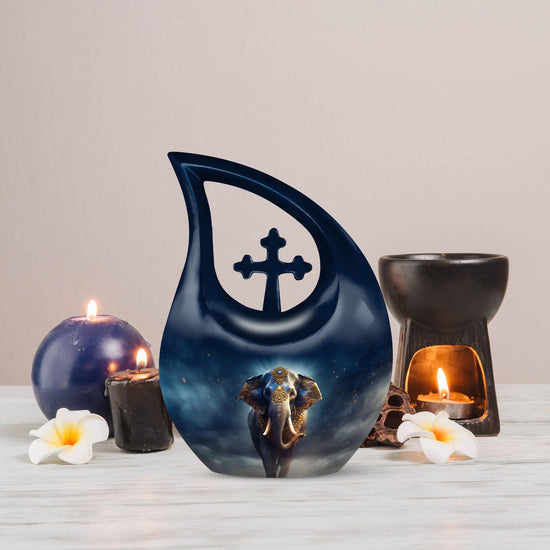 Elephant Urns For Ashes - Small Burial Urns For Adult Human Ashes Urn