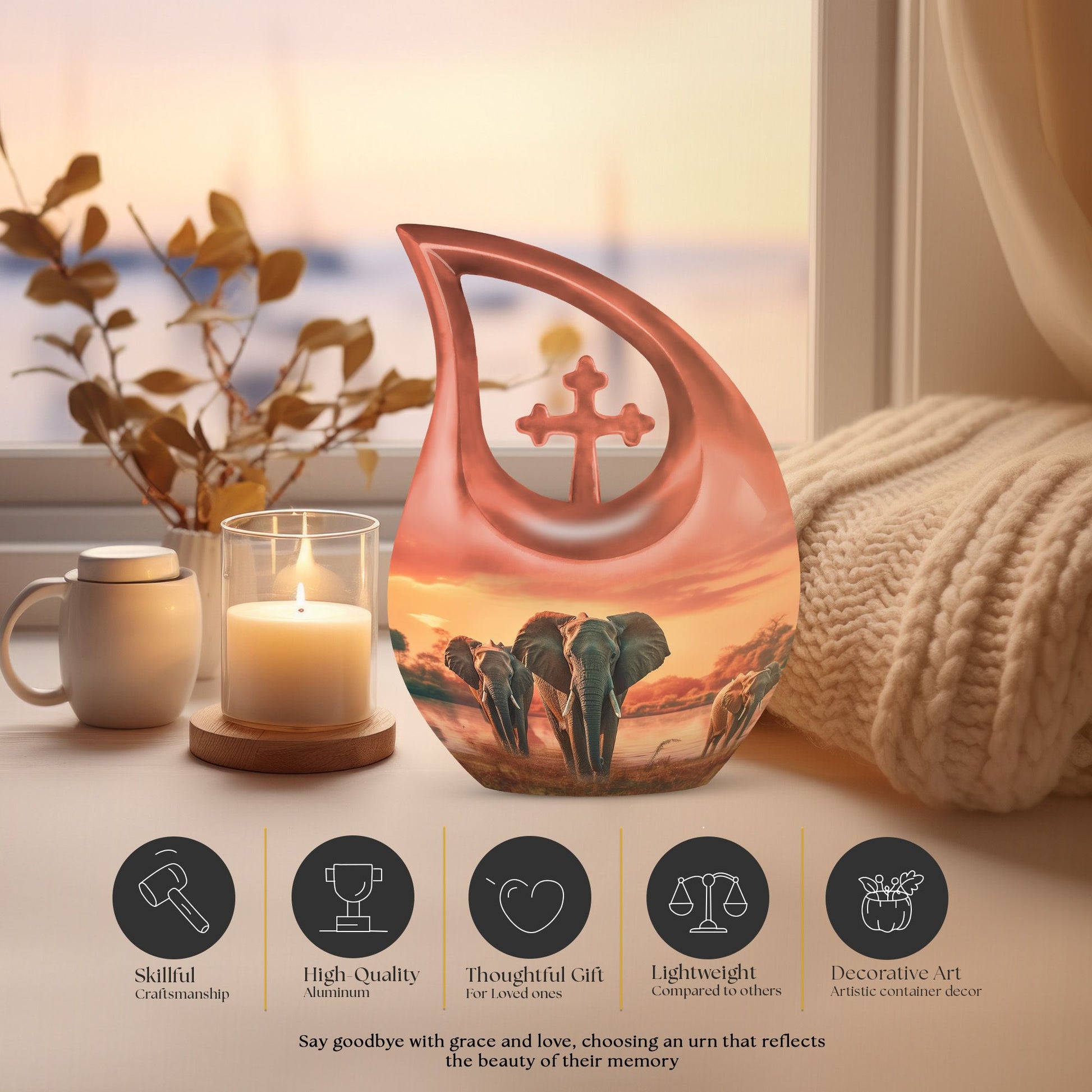 Elephant Urns For Ashes - Human Burial Urn