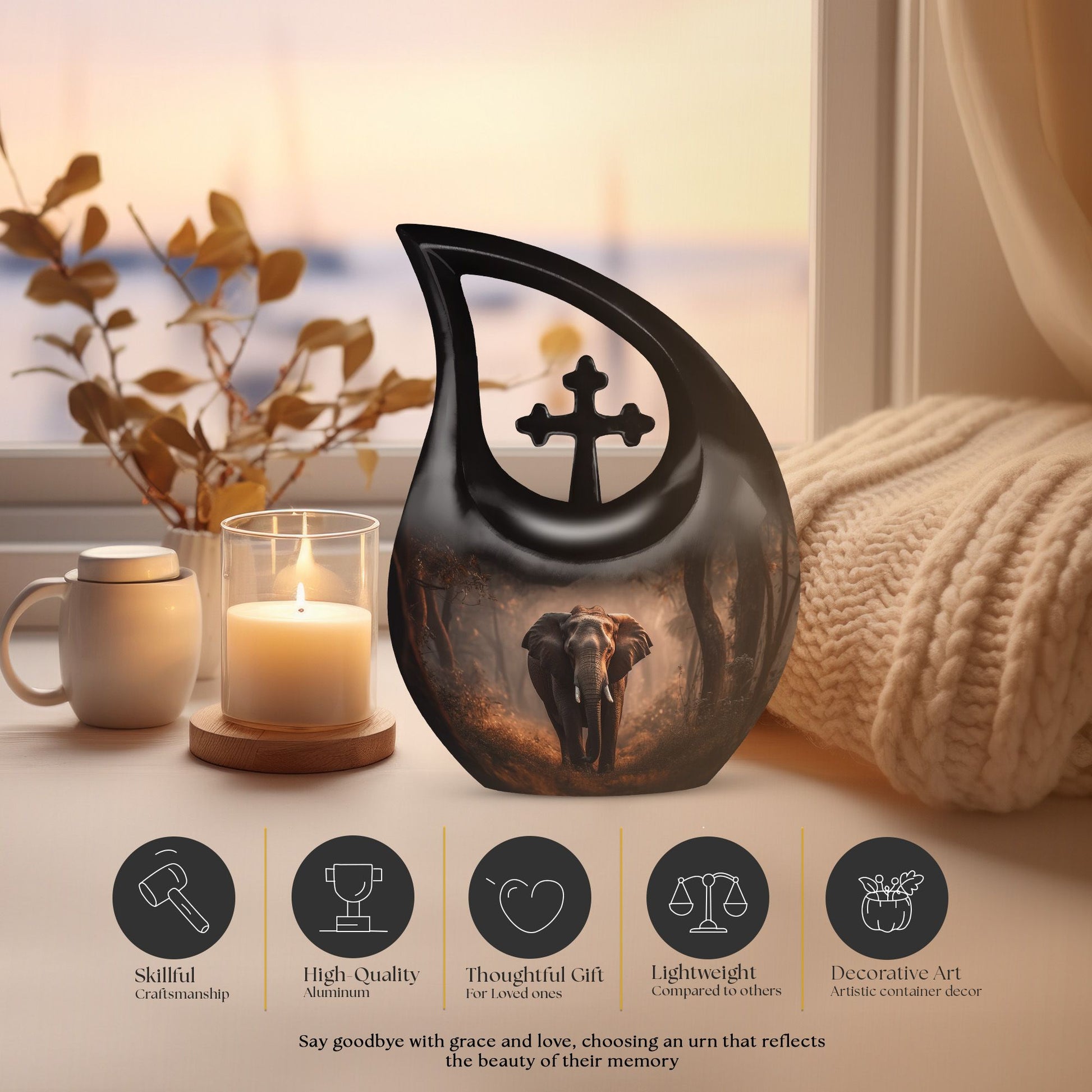 Elephant Urns For Ashes - Burial Urns Human Ashes Urn