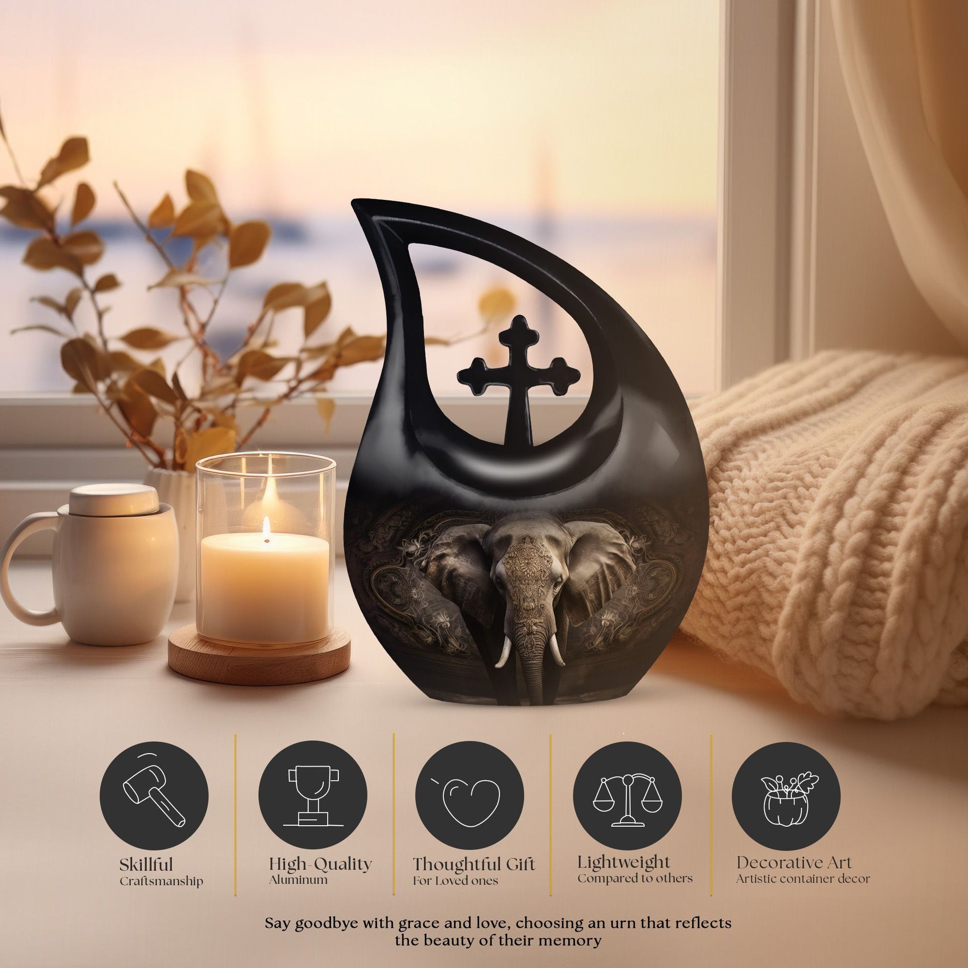 Elephant Urns For Ashes - Cremation Urn For Ashes