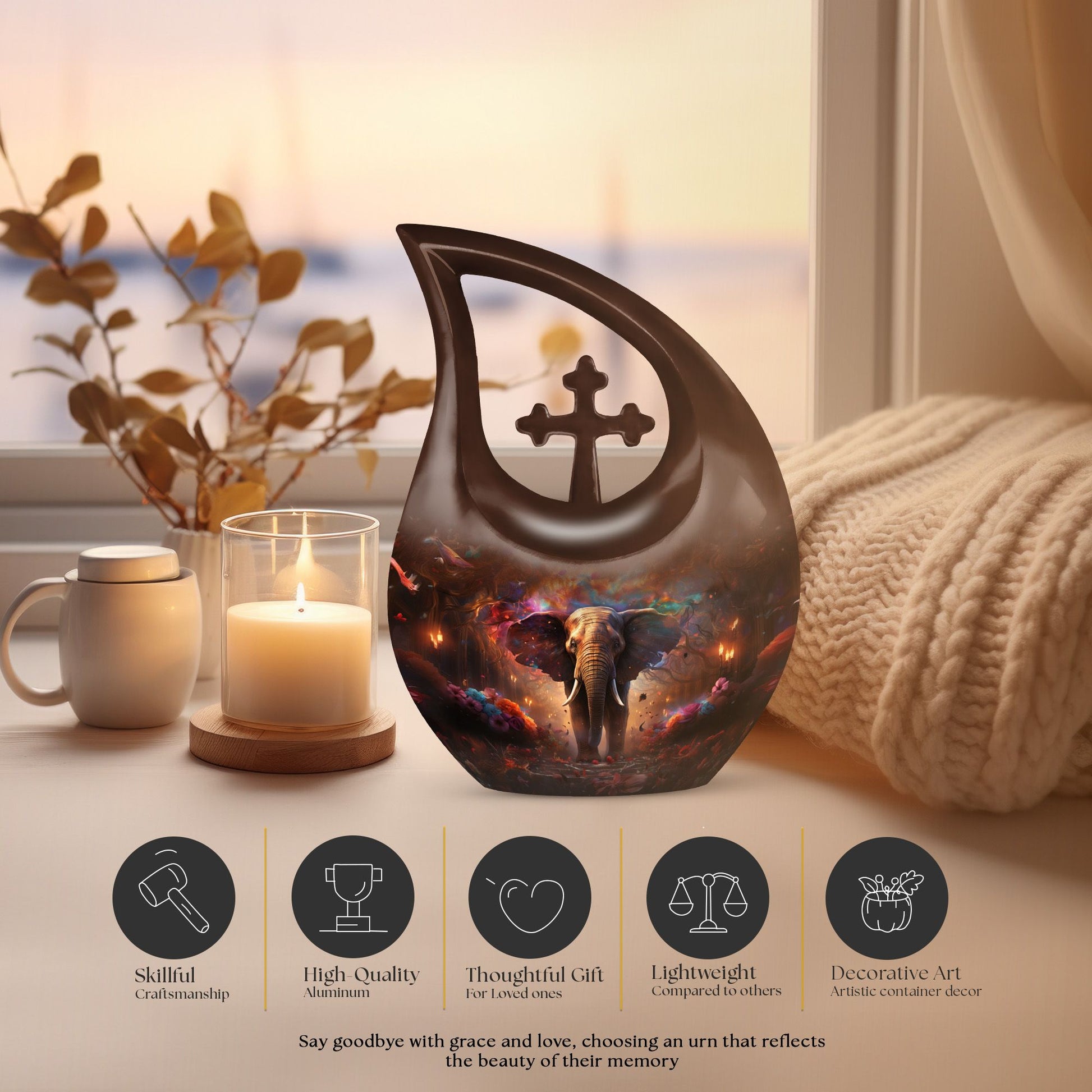 Elephant Urns For Ashes - Cremation Keepsakes For Ashes Urn