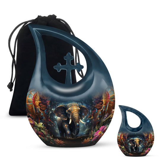 Elephant Urns For Ashes - Small Urn For Cremation Human Ashes Urn
