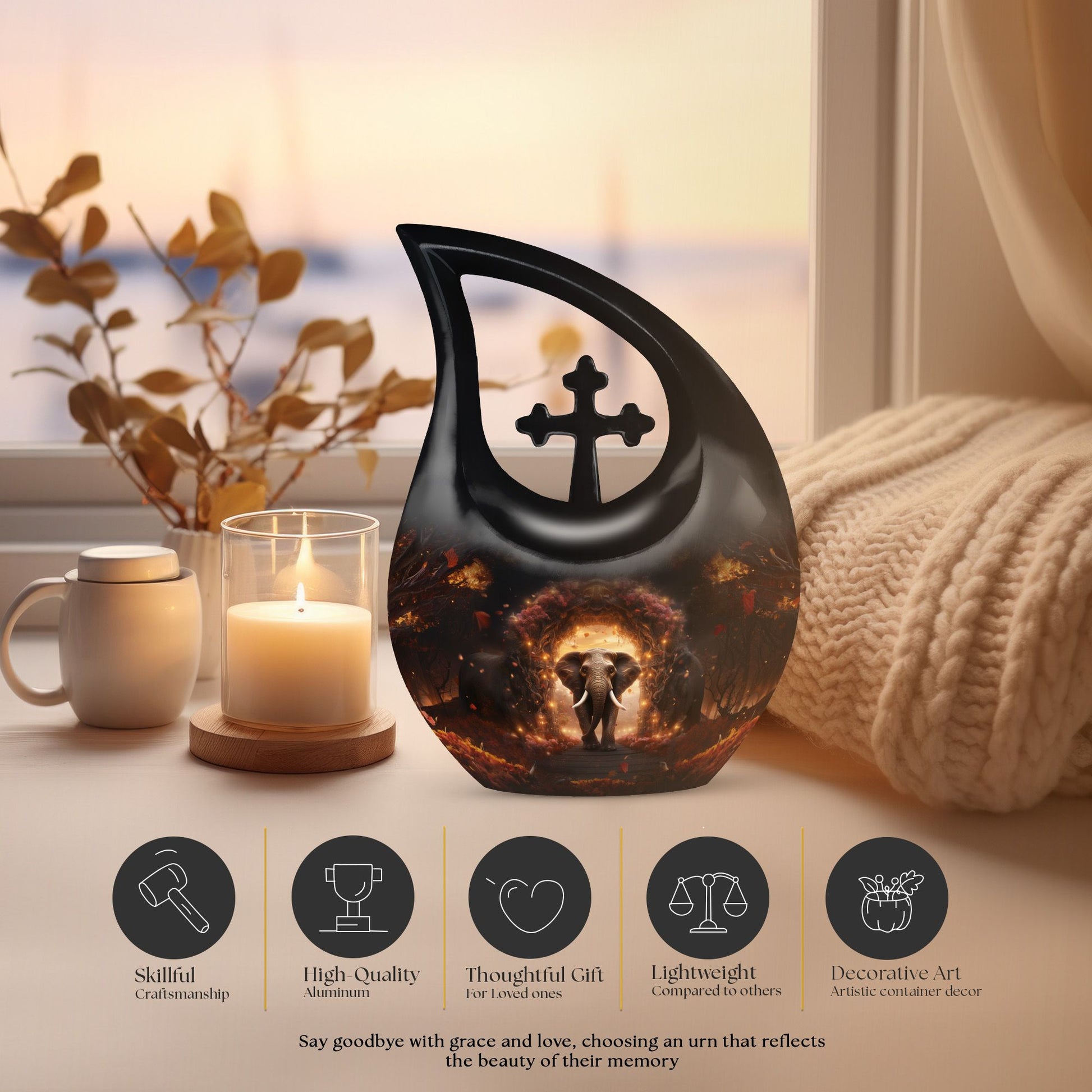 Elephant Urns For Ashes - Adult Cremation Urns