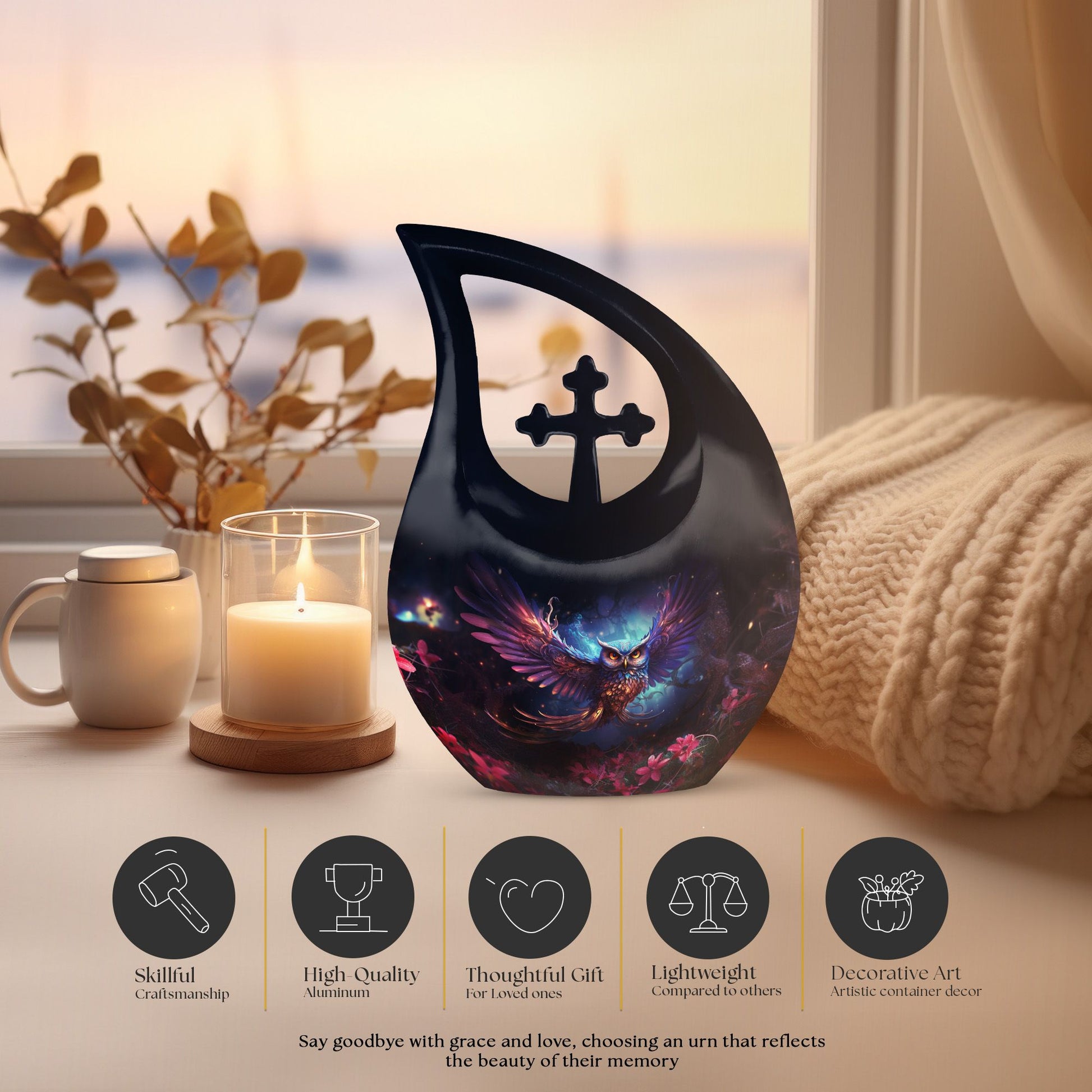 Owl Urns For Ashes - Small Urns For Cremation Ashes Urn