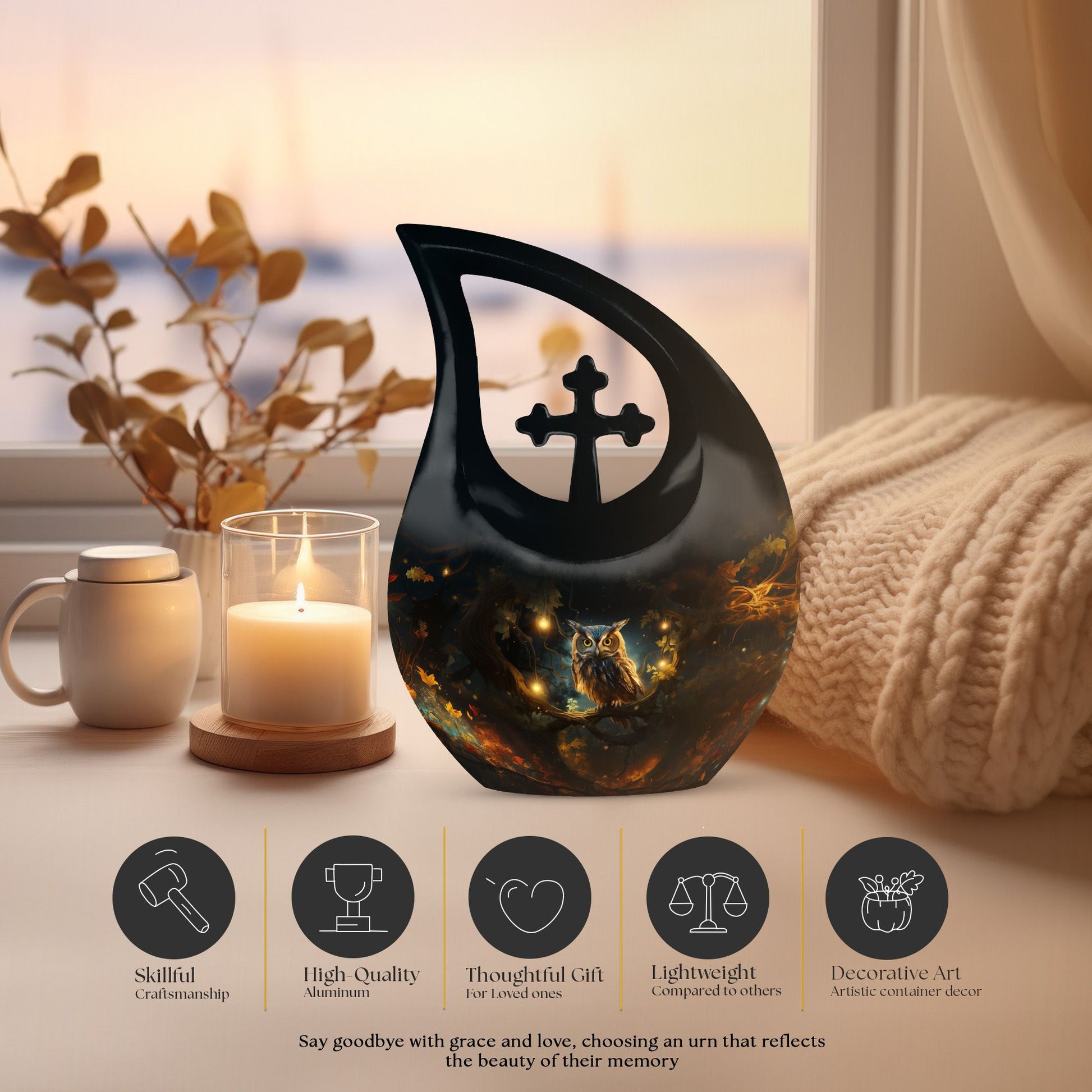Owl Urns For Ashes - Cremation Urn Mom