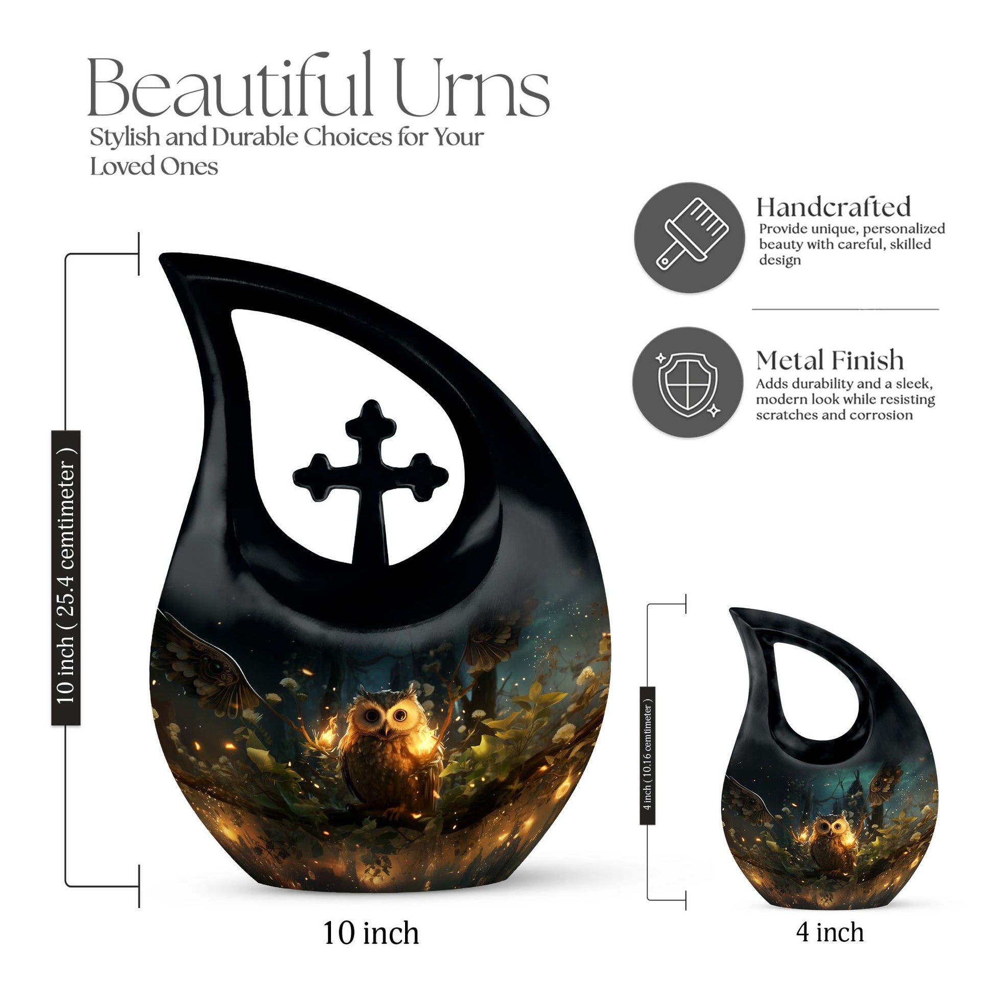 Owl Urns For Ashes - Adult Size Cremation Urns