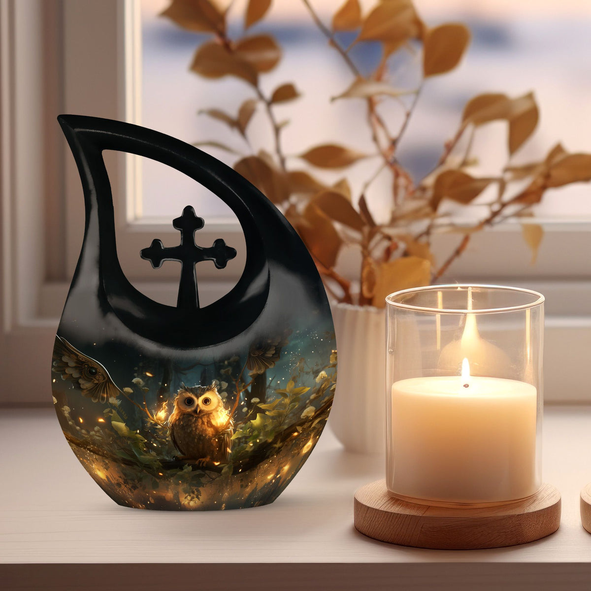 Owl Urns For Ashes - Adult Size Cremation Urns