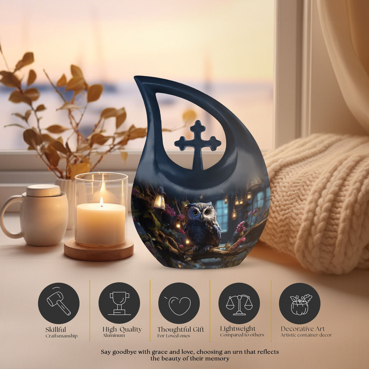 Owl Urns For Ashes - Cremation Urn For Ashes