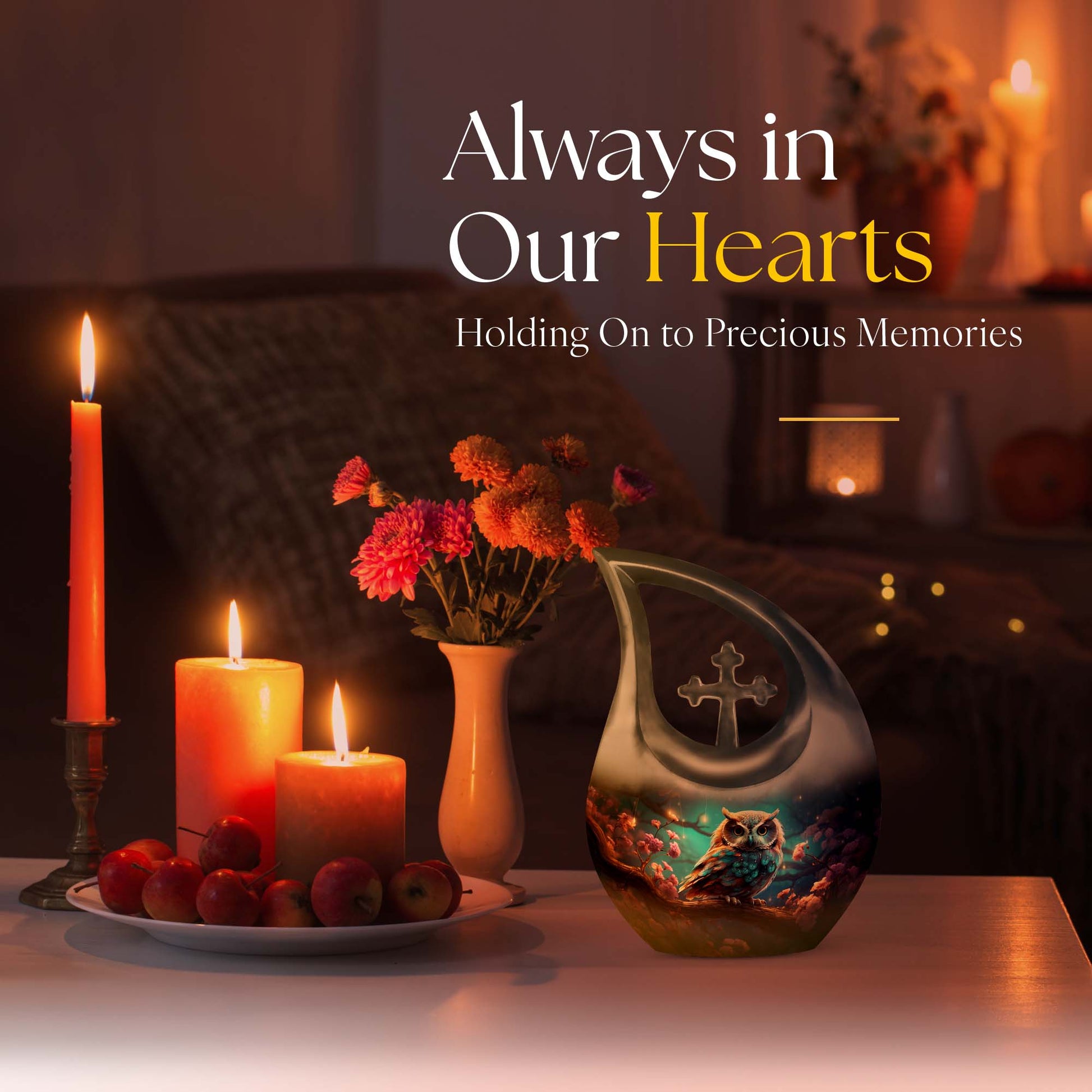 Owl Urns For Ashes - Cremation Urns For Human Ashes Adult Set Urn