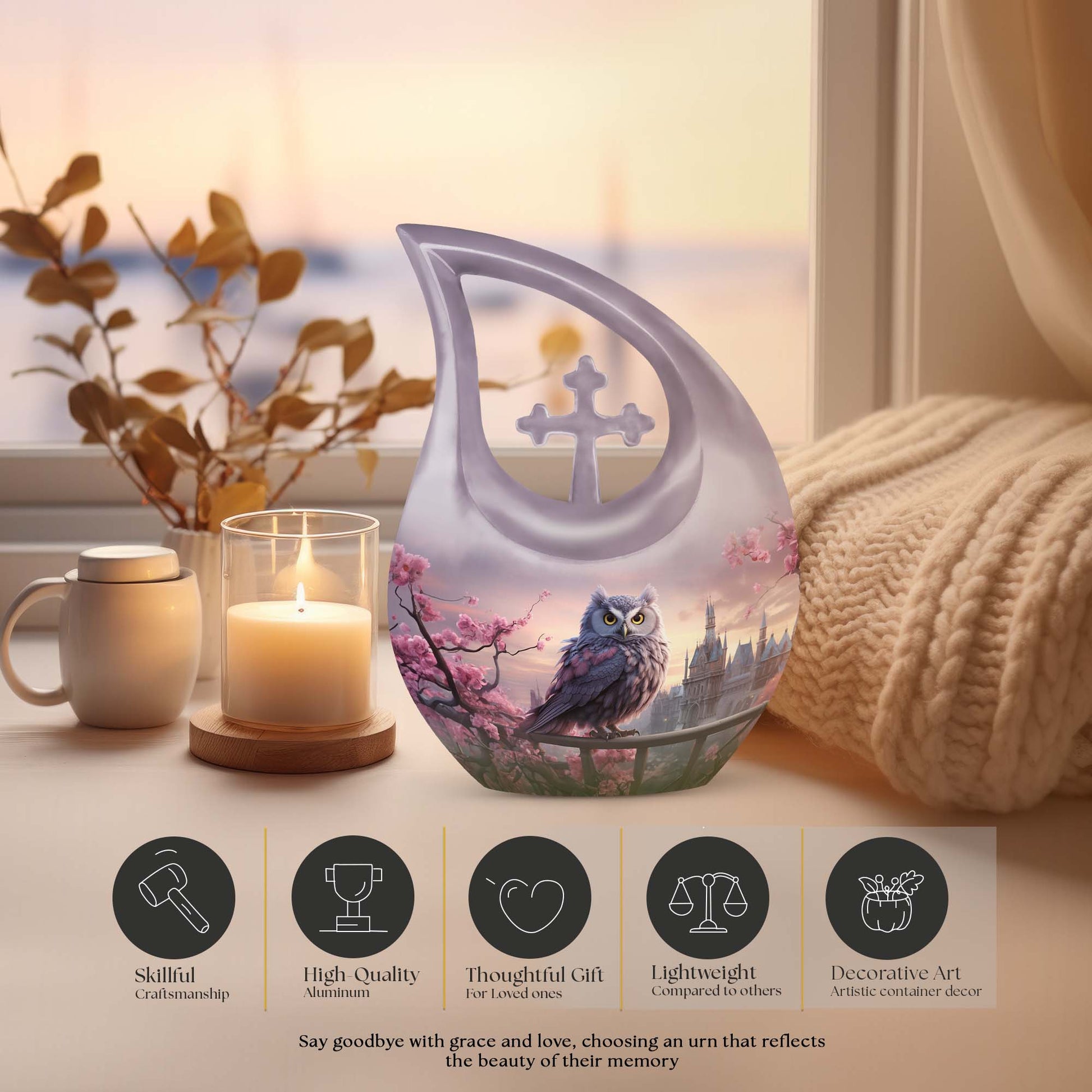 Owl Urns For Ashes - Cremation Ashes Keepsake Urn