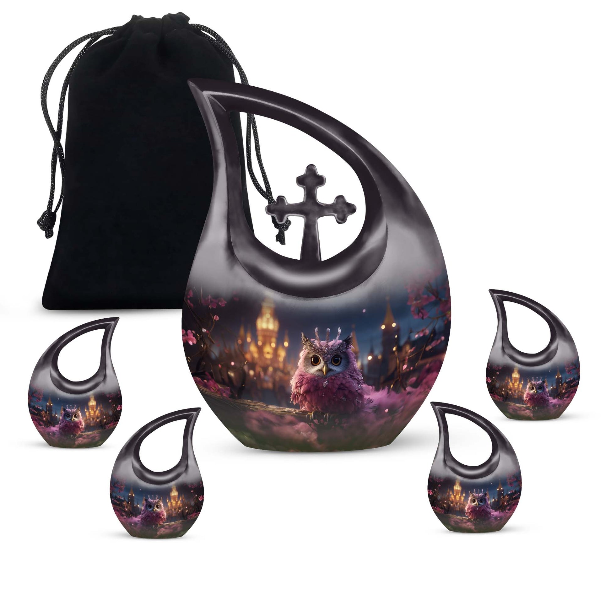 Owl Urns For Ashes - Cremation Urns Set Urn