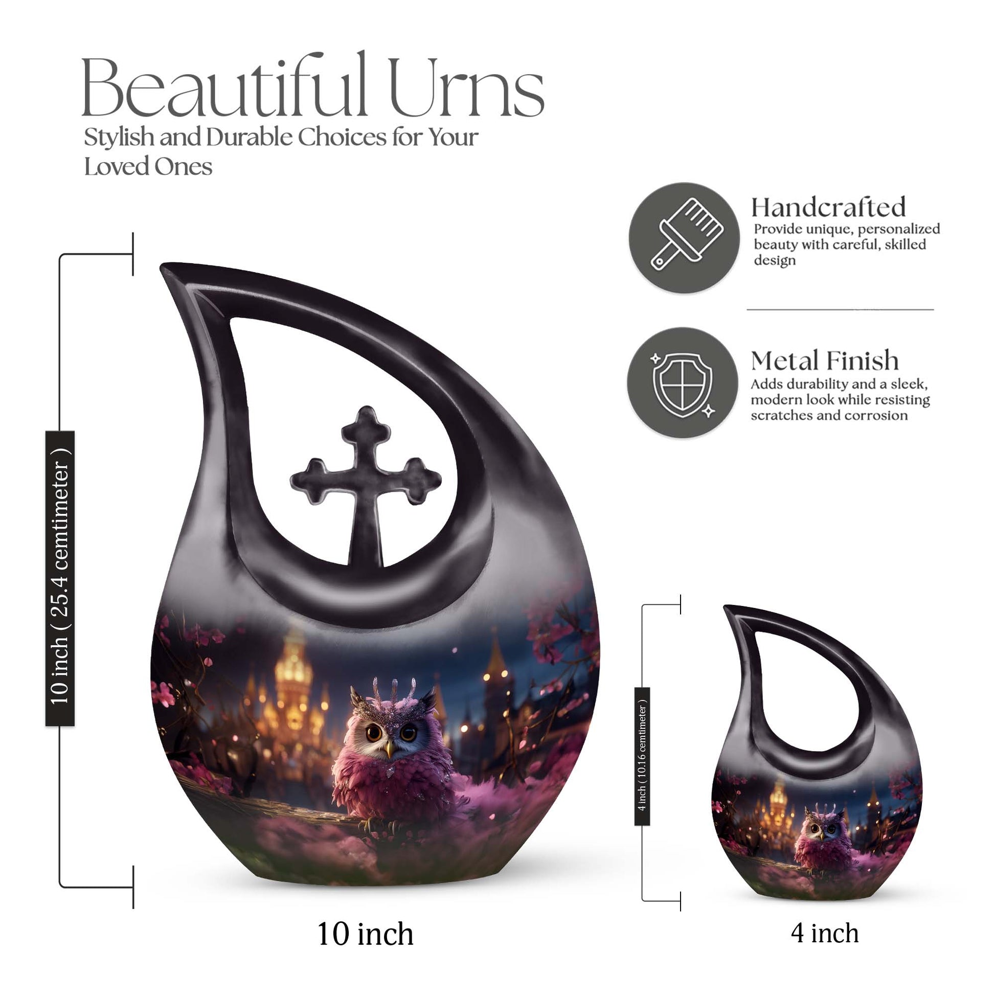 Owl Urns For Ashes - Cremation Urns Set Urn