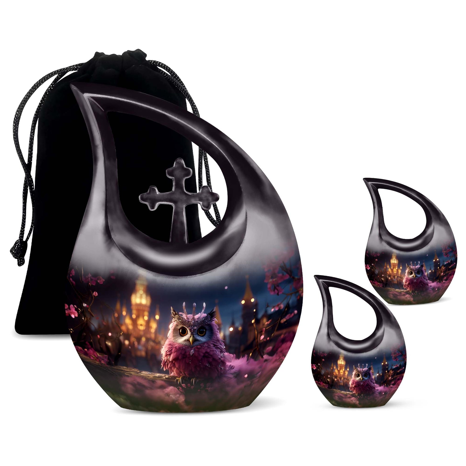 Owl Urns For Ashes - Cremation Urns Set Urn