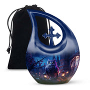 Night Owl Funeral Urn - Artistic Cremation Urn For Adult Ashes