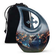 Black Owl Cremation Urn – Elegant Memorial Urn For Human Ashes