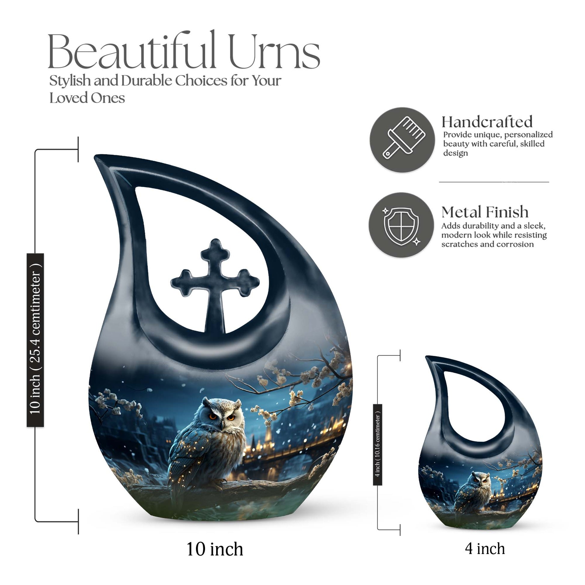 Owl Urns For Ashes - Cremation Ashes Urns Combo Urn