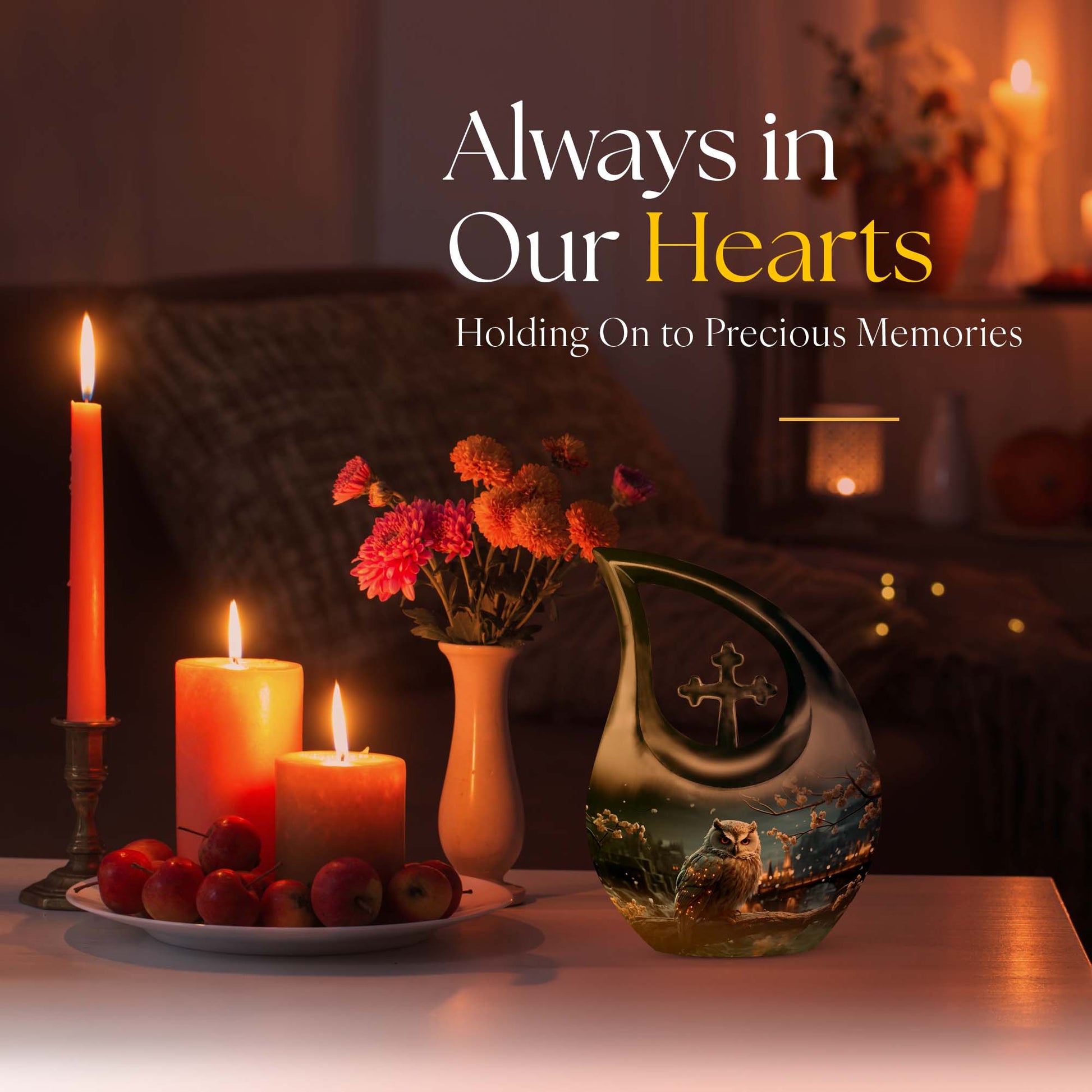 Owl Urns For Ashes - Cremation Ashes Urns Combo Urn